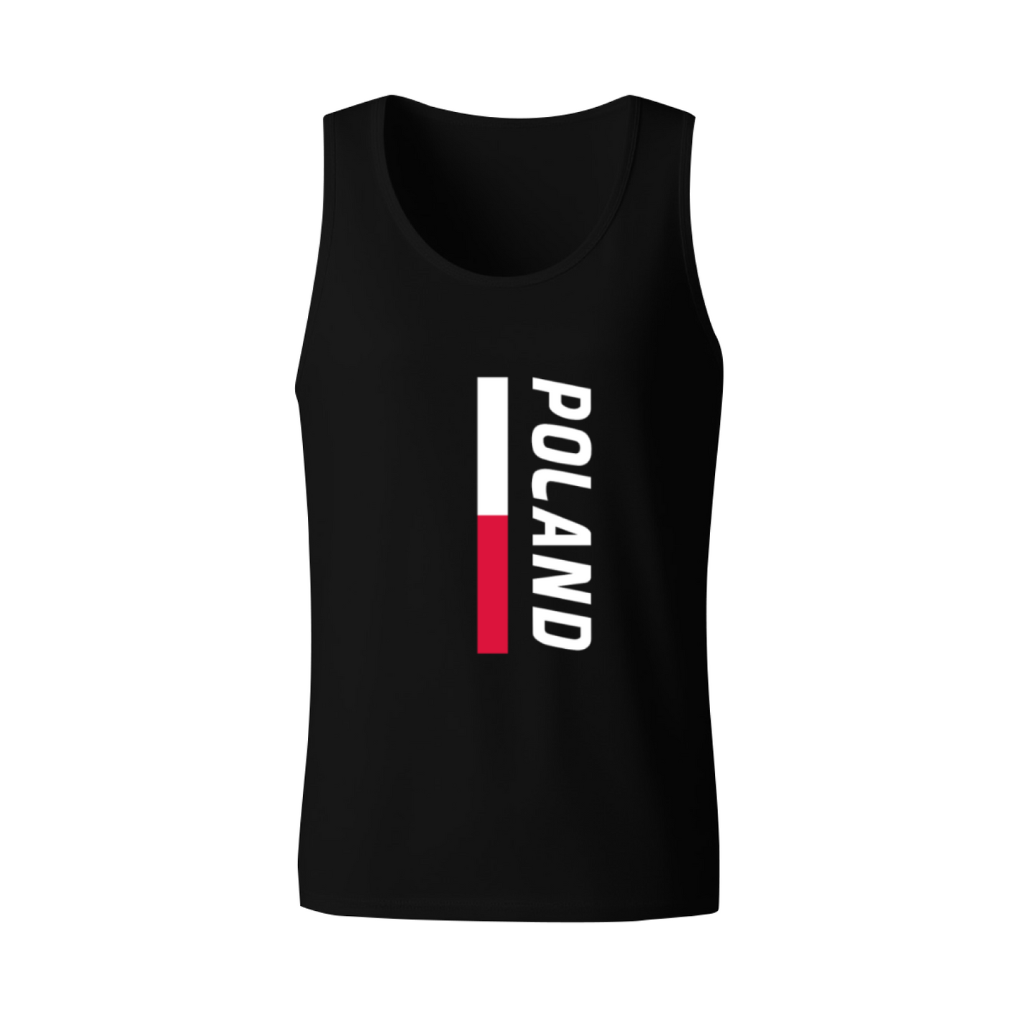Vertical Poland Flag National Pride Men¡¯s Sleeveless Tee