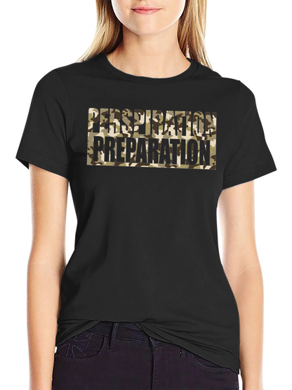 Perspiration Preparation Camo Graphic Tee