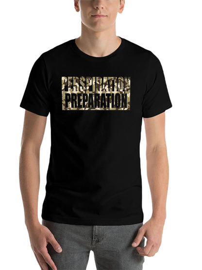 Perspiration Preparation Camo Graphic Tee