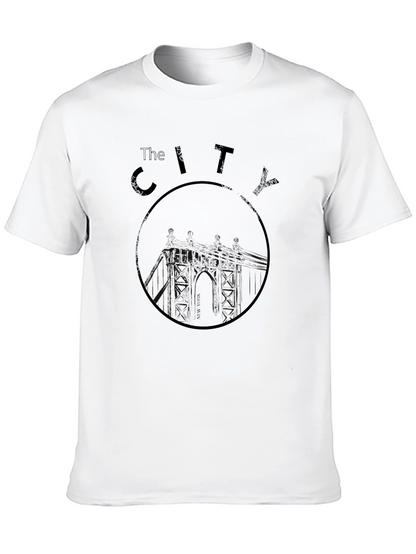 The City Graphic Print Black T-Shirt