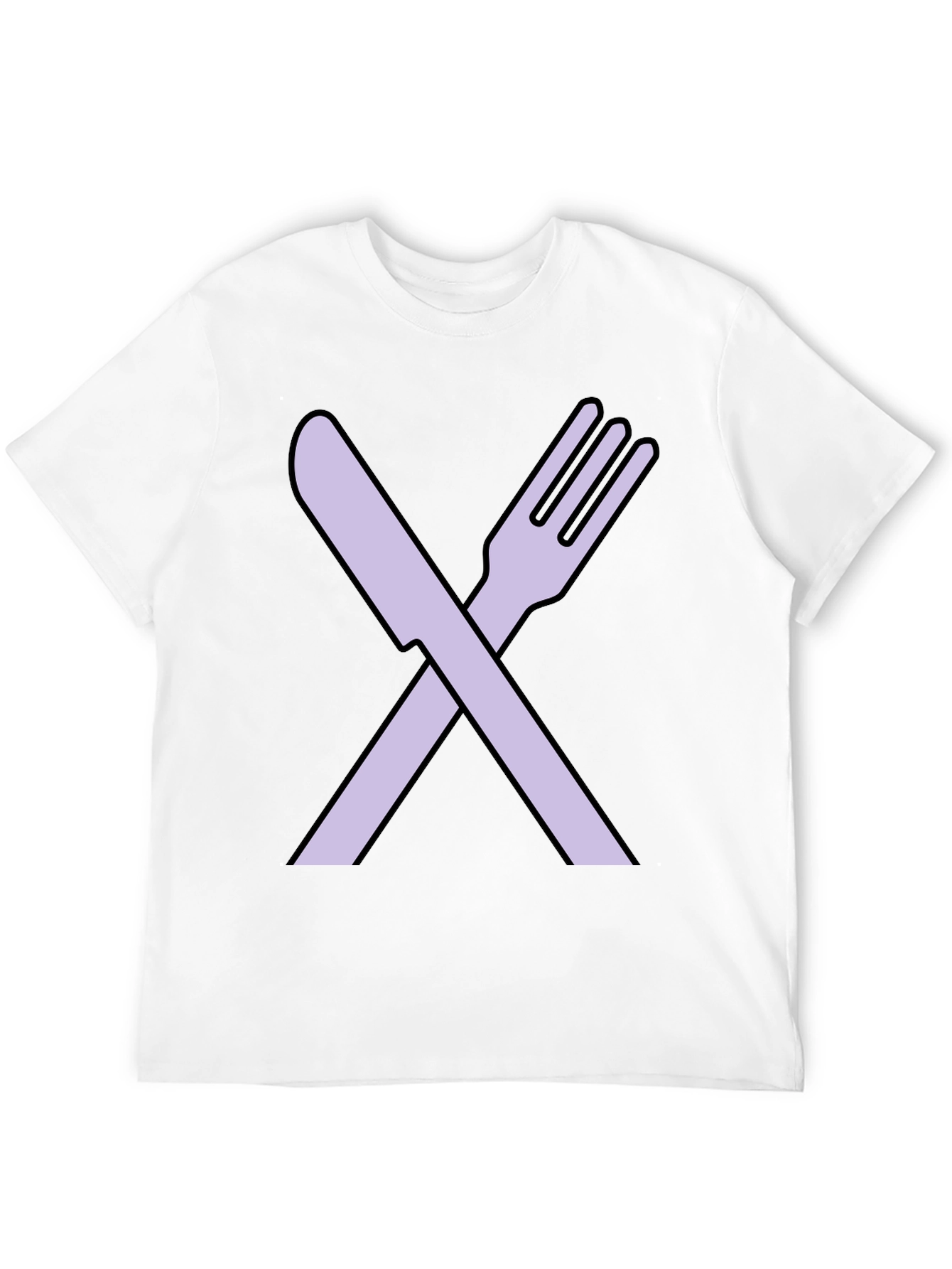 Fork and Knife Graphic Tee - Black
