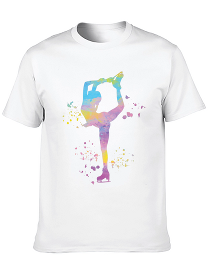Figure Skater Graphic T-Shirt - Black