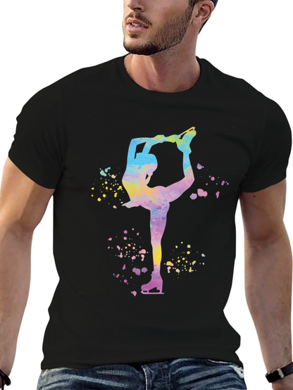 Figure Skater Graphic T-Shirt - Black