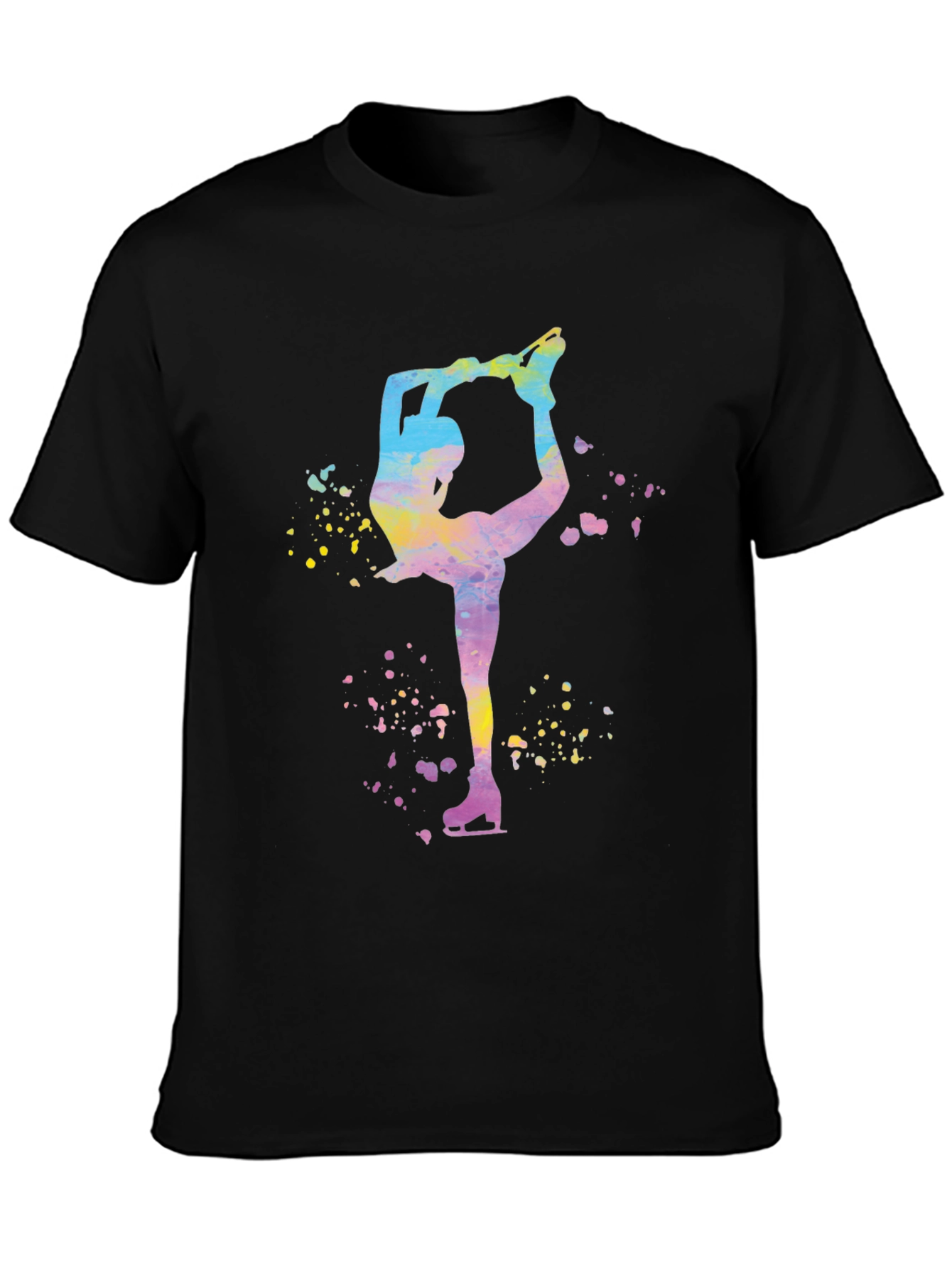 Figure Skater Graphic T-Shirt - Black