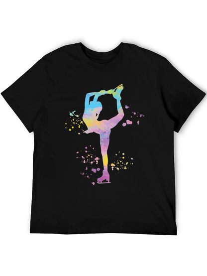 Figure Skater Graphic T-Shirt - Black
