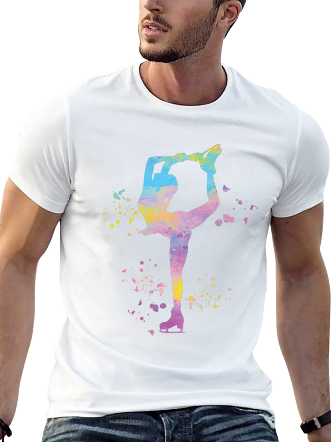 Figure Skater Graphic T-Shirt - Black