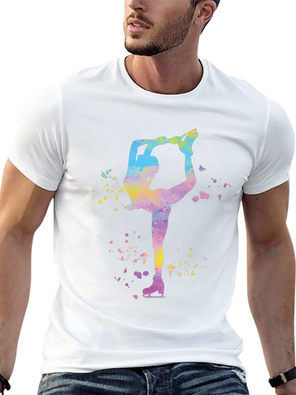 Figure Skater Graphic T-Shirt - Black