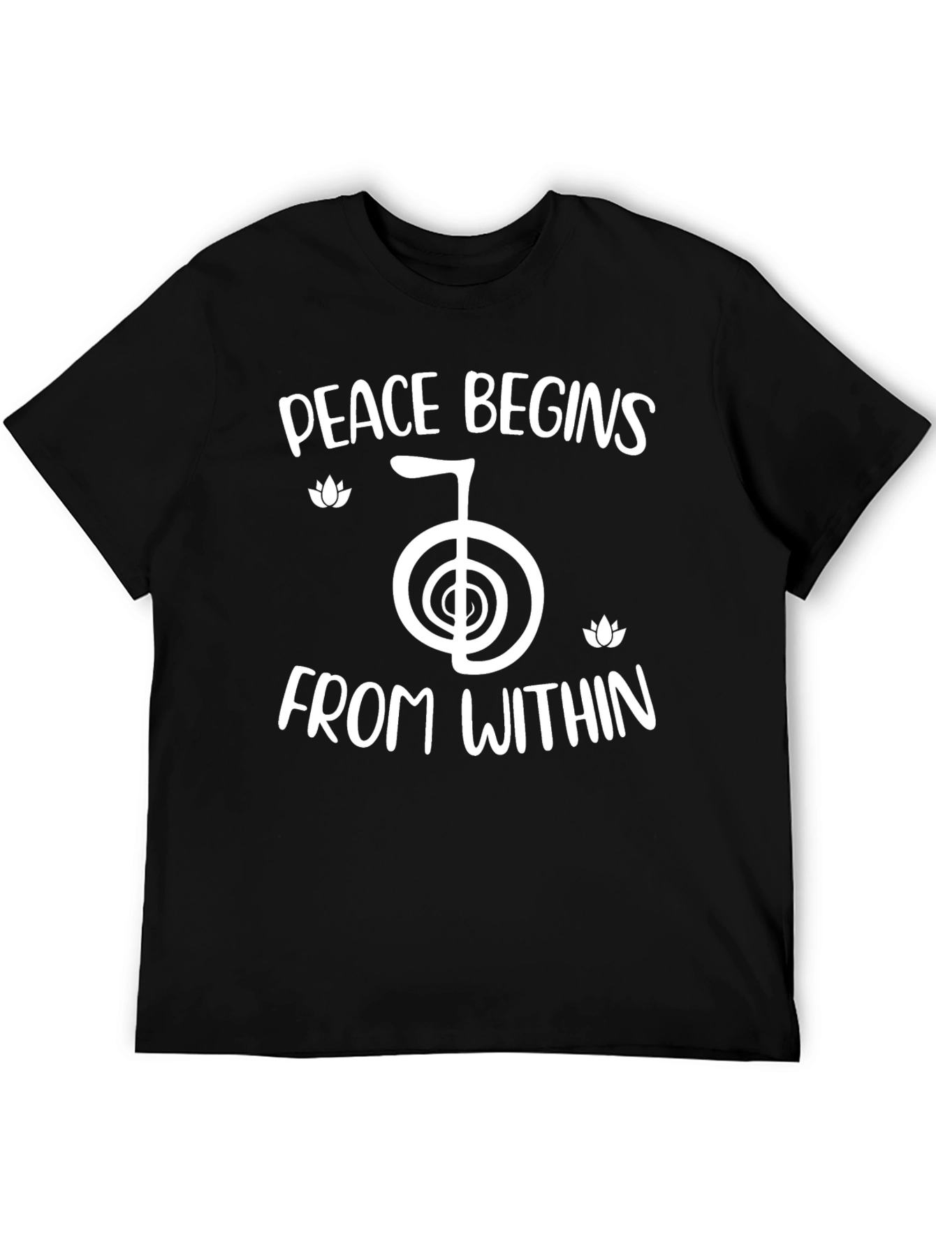 Peace Begins Within Black T-Shirt