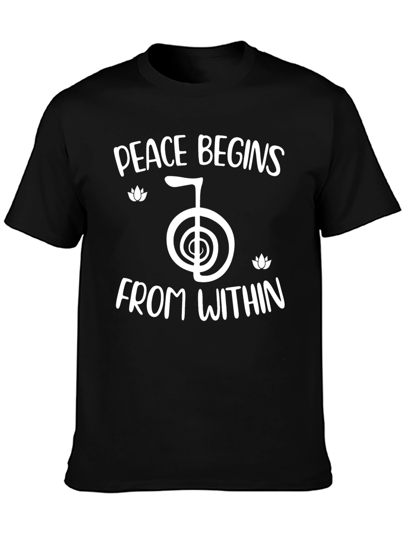 Peace Begins Within Black T-Shirt