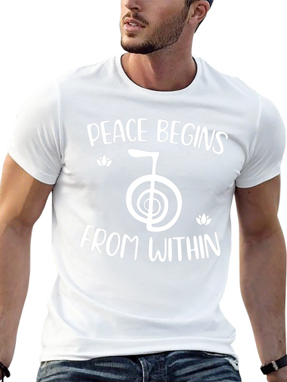 Peace Begins Within Black T-Shirt