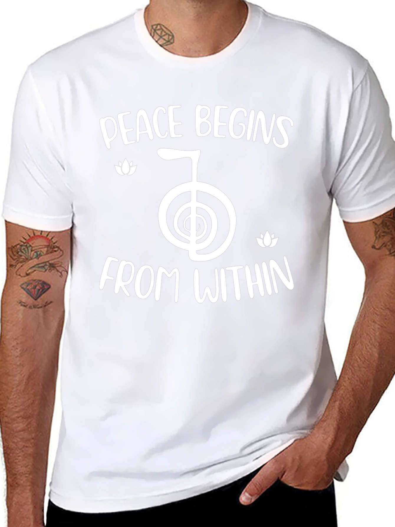 Peace Begins Within Black T-Shirt