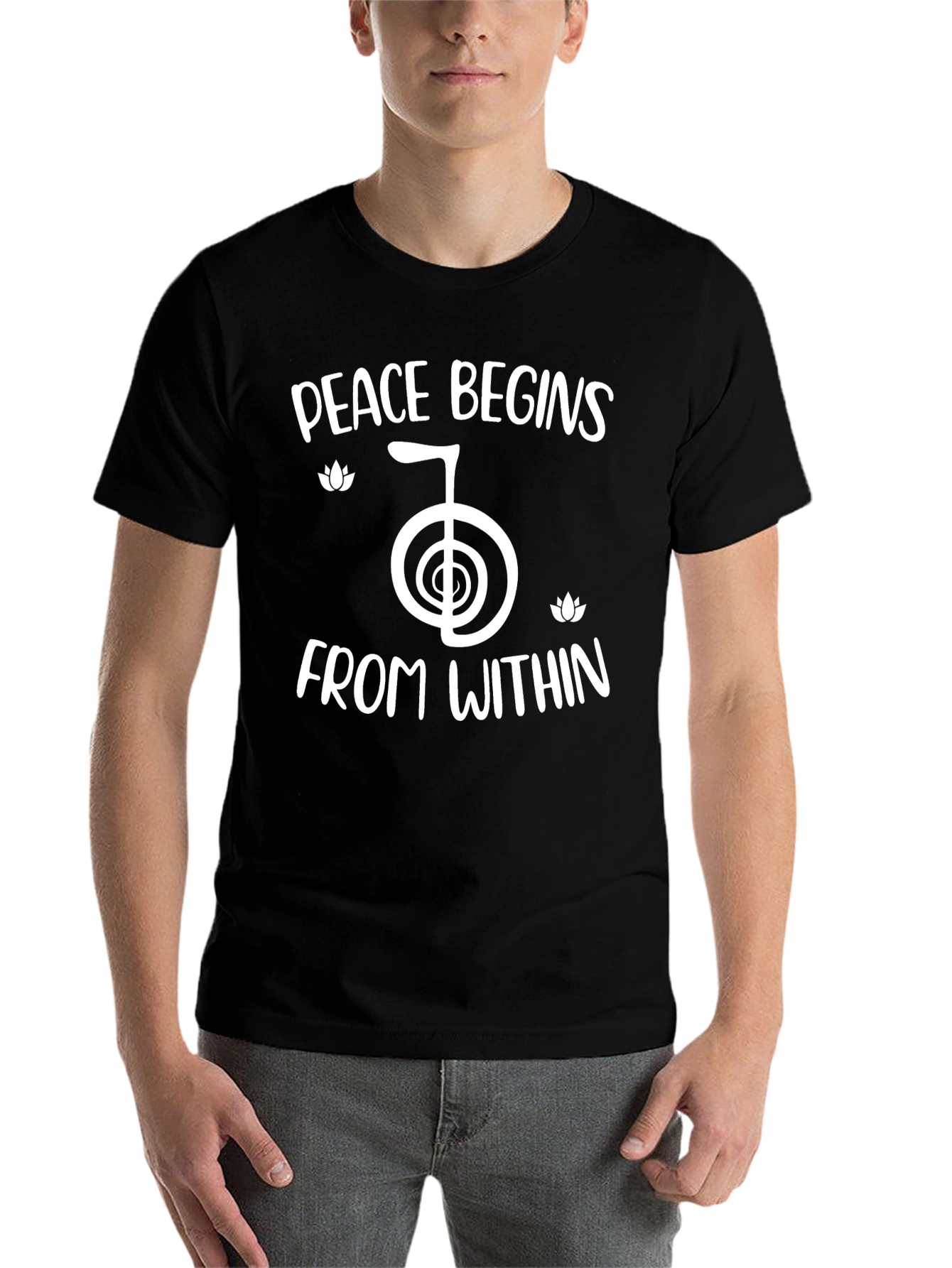 Peace Begins Within Black T-Shirt
