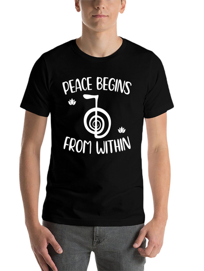 Peace Begins Within Black T-Shirt