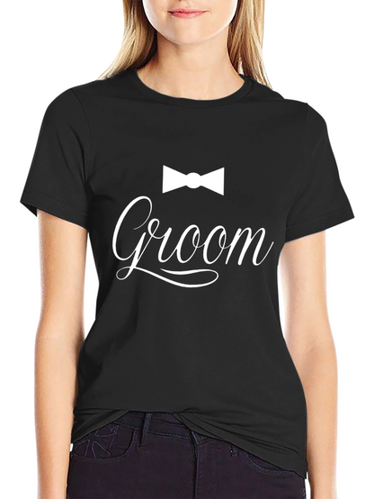 Groom T-Shirt - Bowtie Design Wedding Party Apparel