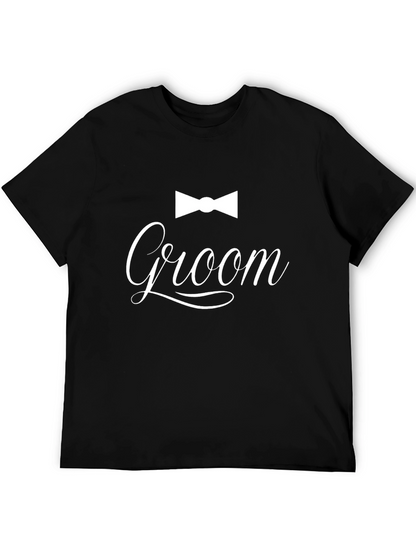 Groom T-Shirt - Bowtie Design Wedding Party Apparel