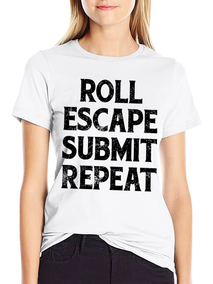 Roll Escape Submit Repeat Black T-Shirt