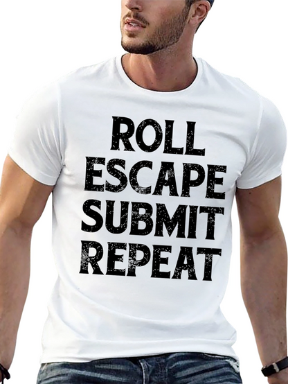Roll Escape Submit Repeat Black T-Shirt