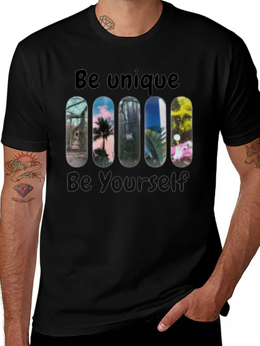 Unique Skateboard Design Graphic Tee