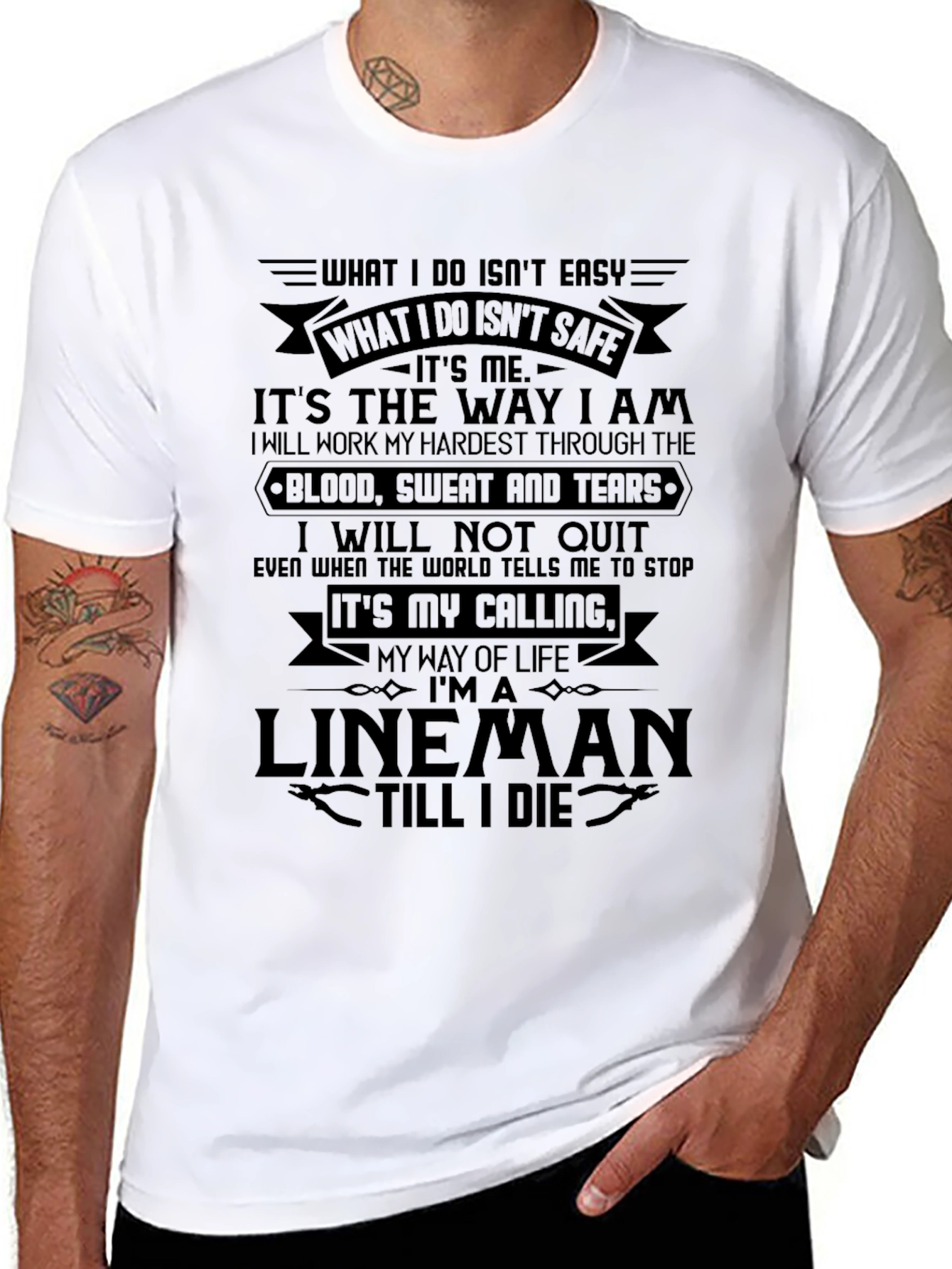 Lineman Pride T-Shirt - Black