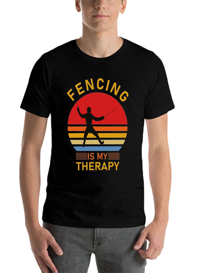 Fencing is My Therapy Graphic T-Shirt