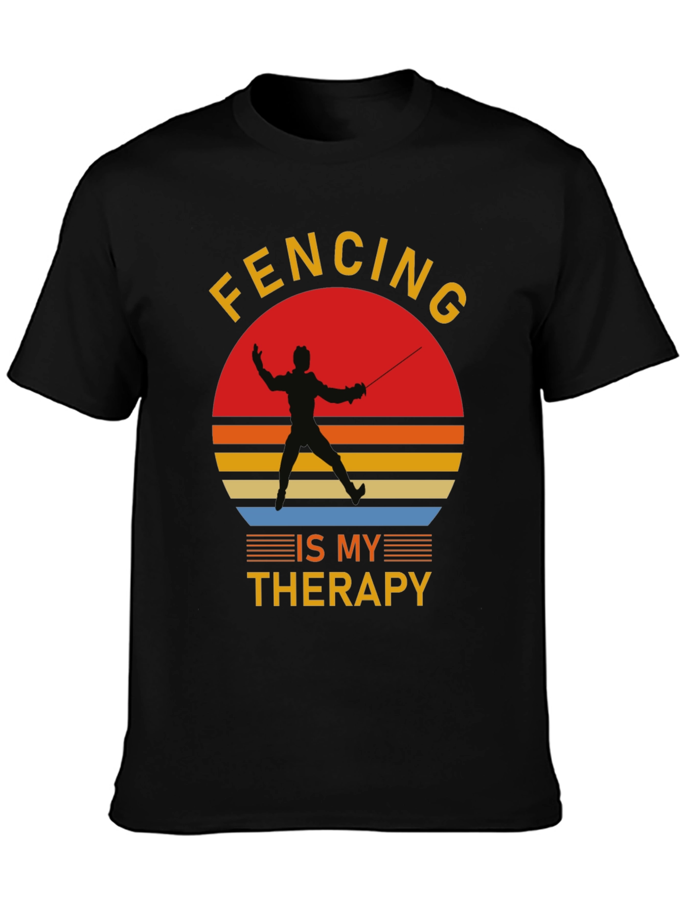 Fencing is My Therapy Graphic T-Shirt