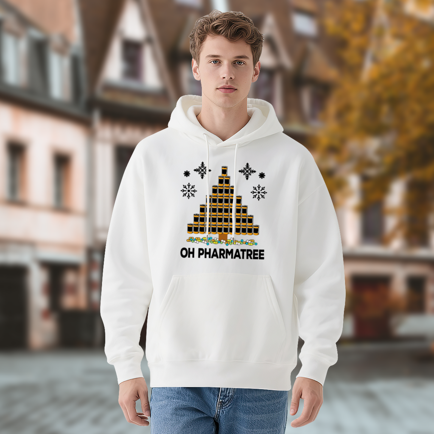 Funny Oh Pharmatree Pill Christmas Tree Hoodie, Soft Unique Daily Sweatshirt