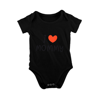 I ?? Mommy Simple Heart Minimalist Infant Bodysuit
