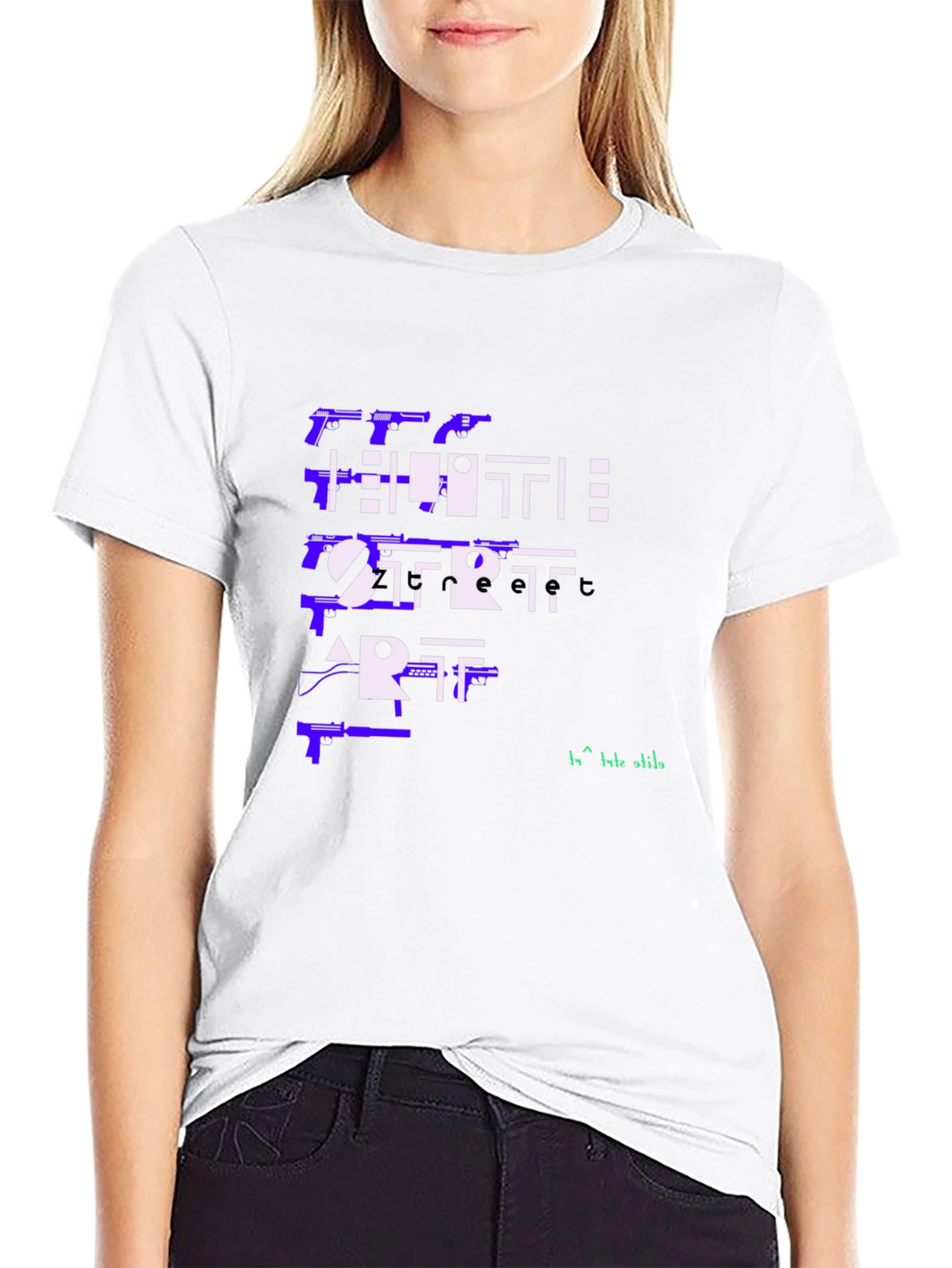 Edgy Hustle Start Art Graphic Tee - Black