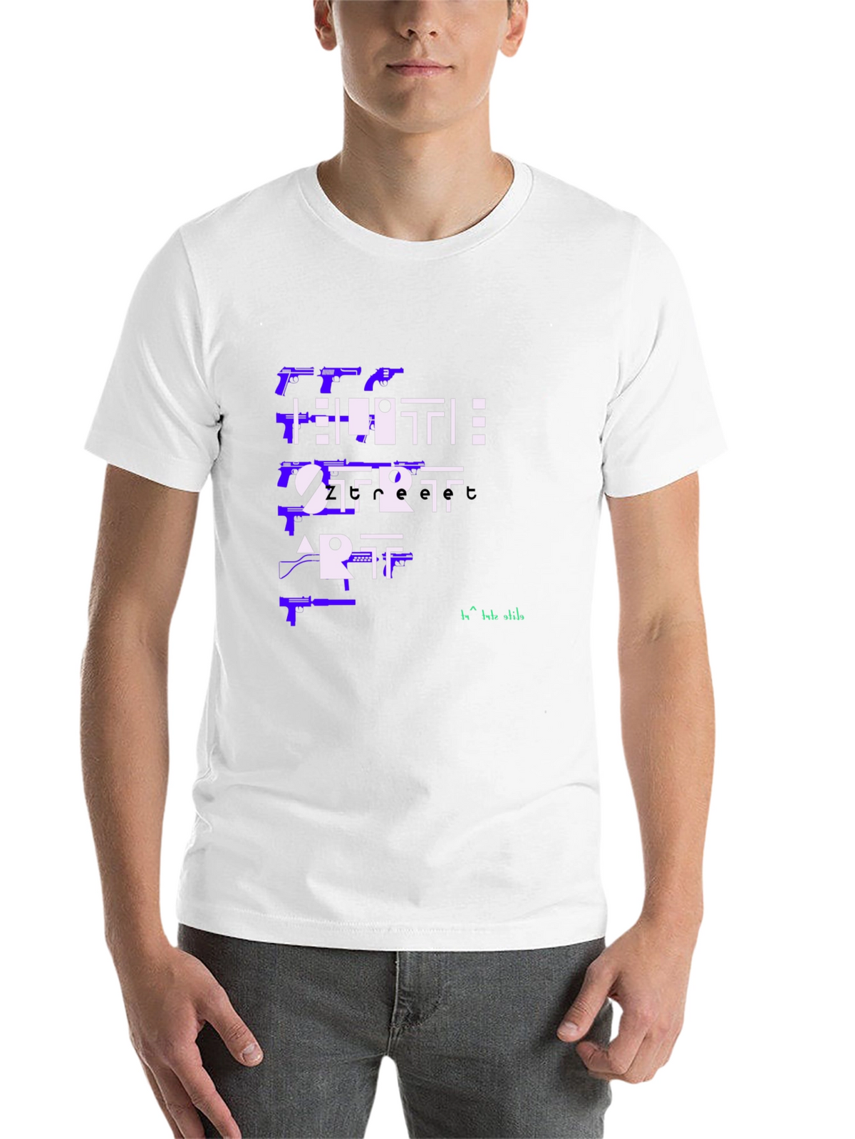 Edgy Hustle Start Art Graphic Tee - Black