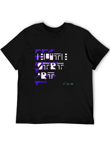 Edgy Hustle Start Art Graphic Tee - Black