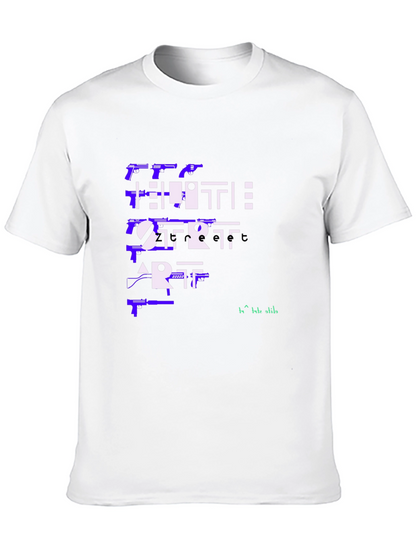 Edgy Hustle Start Art Graphic Tee - Black