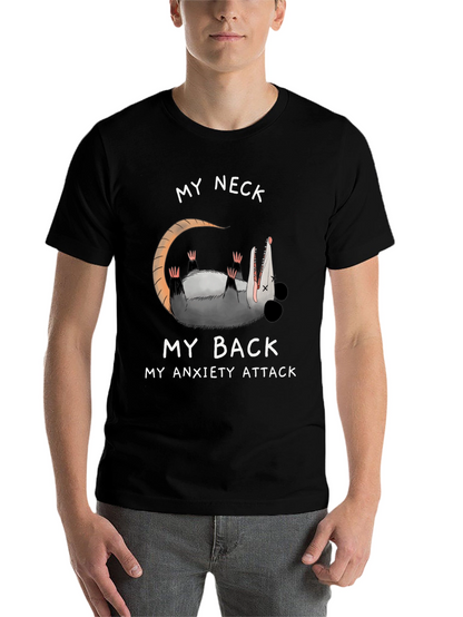 Anxiety Attack Opossum Graphic Tee - Funny & Relatable!
