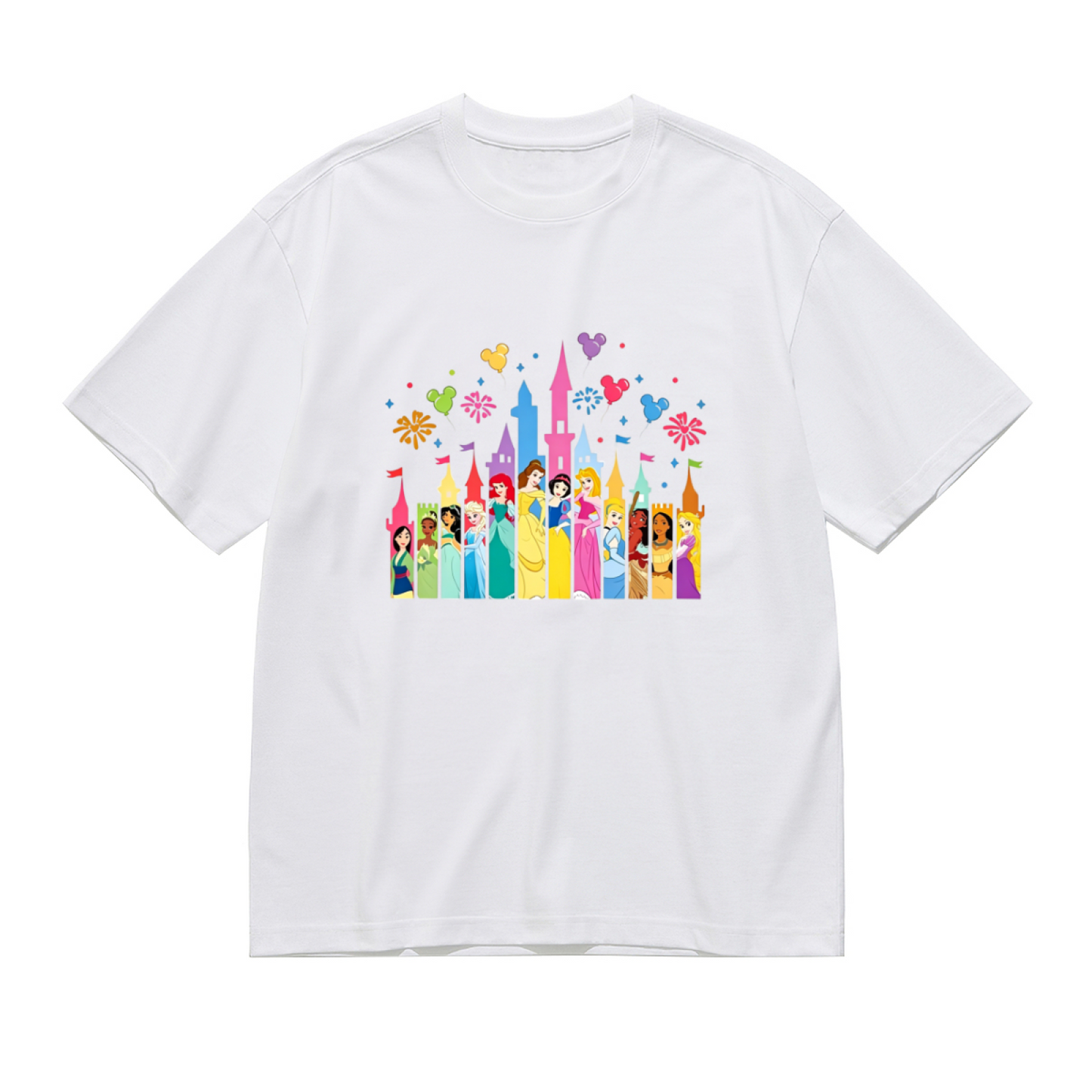 Magical Disney Princess Castle Fireworks Plus Size Women T-Shirt