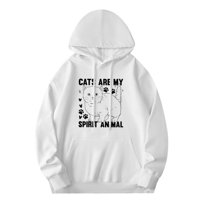 Colorful Cat Lover Hoodie: Cats Are My Spirit Animal, Cozy Style