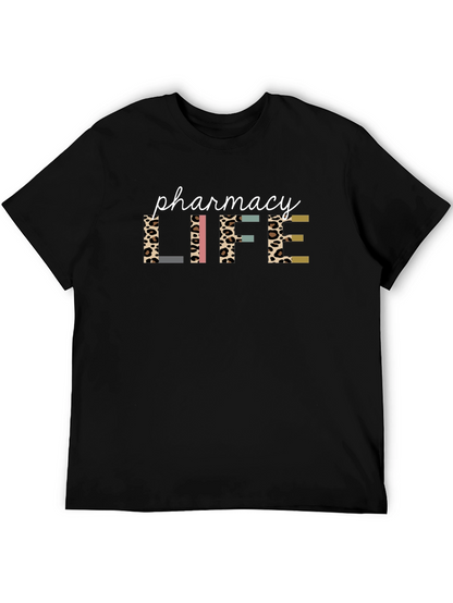 Pharmacy Life Graphic Tee Leopard Print