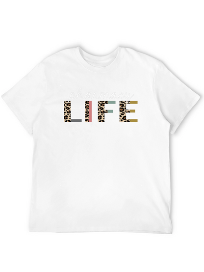 Pharmacy Life Graphic Tee Leopard Print