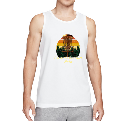 Vintage Sunset Disc Golf Basket Outdoor Sport Men Tank