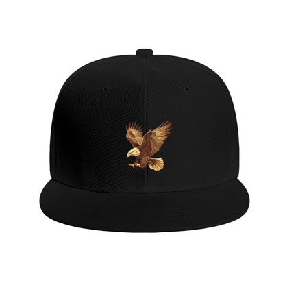 Vintage Flying Eagle Graphic Blue Flat Visor Sun Cap