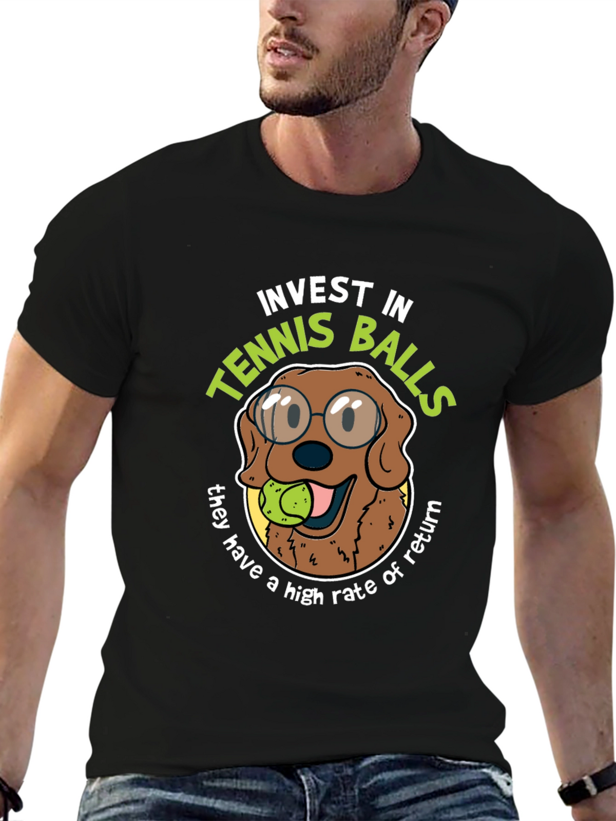 Invest in Tennis Balls Funny Dog T-Shirt
