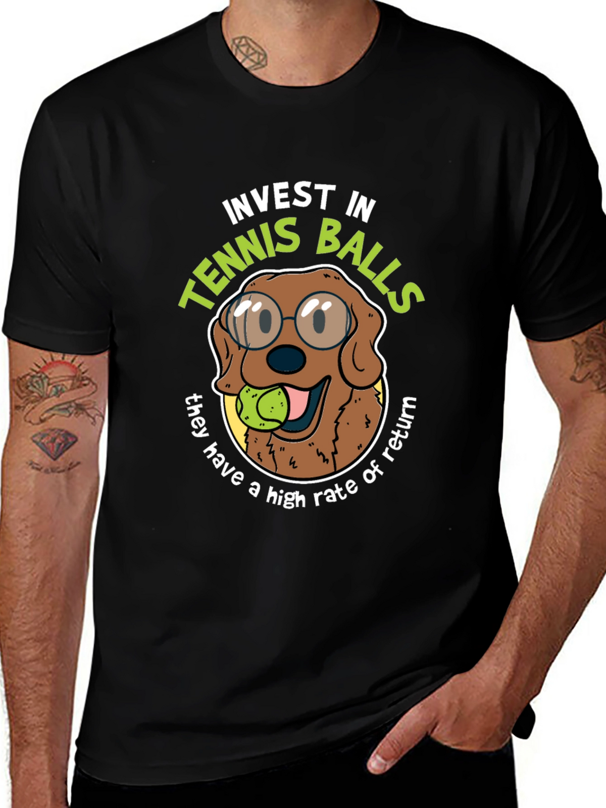 Invest in Tennis Balls Funny Dog T-Shirt