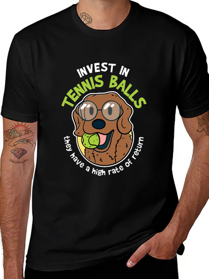 Invest in Tennis Balls Funny Dog T-Shirt