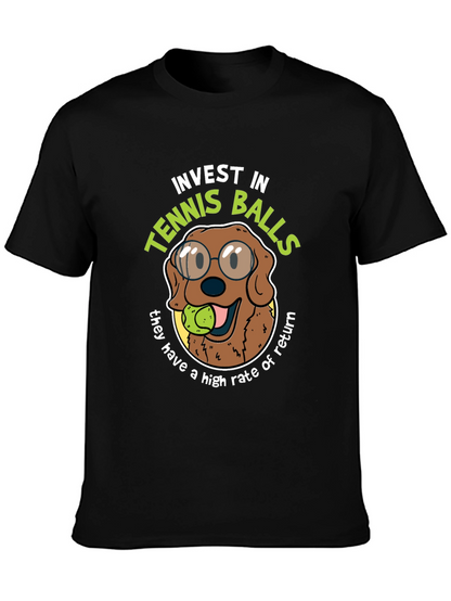 Invest in Tennis Balls Funny Dog T-Shirt