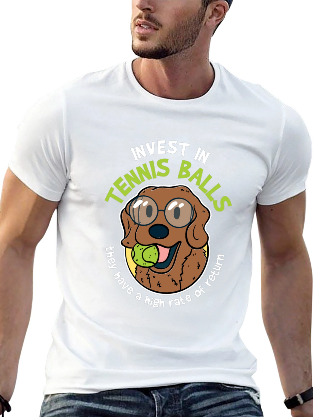 Invest in Tennis Balls Funny Dog T-Shirt