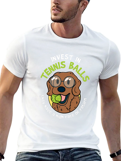 Invest in Tennis Balls Funny Dog T-Shirt