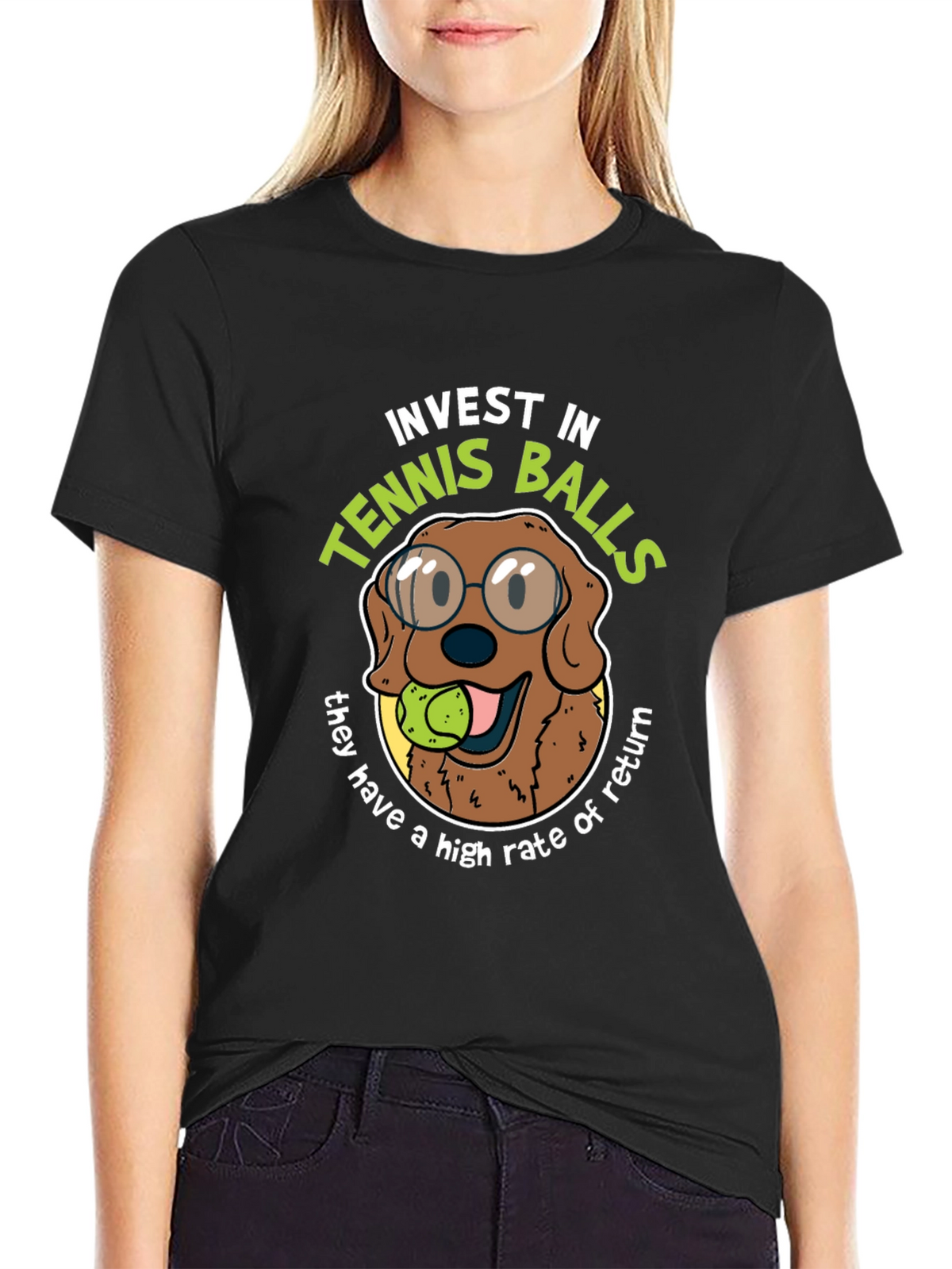 Invest in Tennis Balls Funny Dog T-Shirt