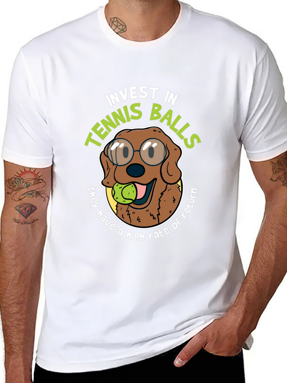 Invest in Tennis Balls Funny Dog T-Shirt