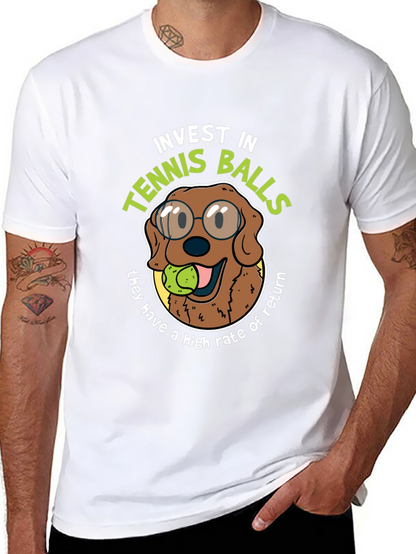 Invest in Tennis Balls Funny Dog T-Shirt