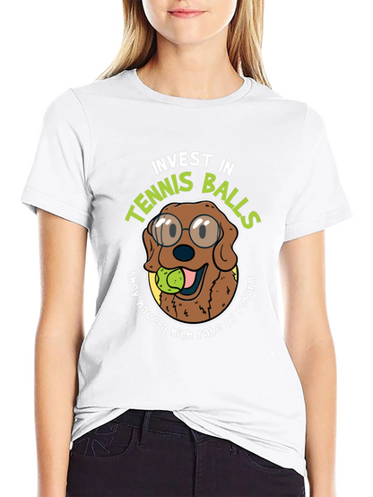 Invest in Tennis Balls Funny Dog T-Shirt