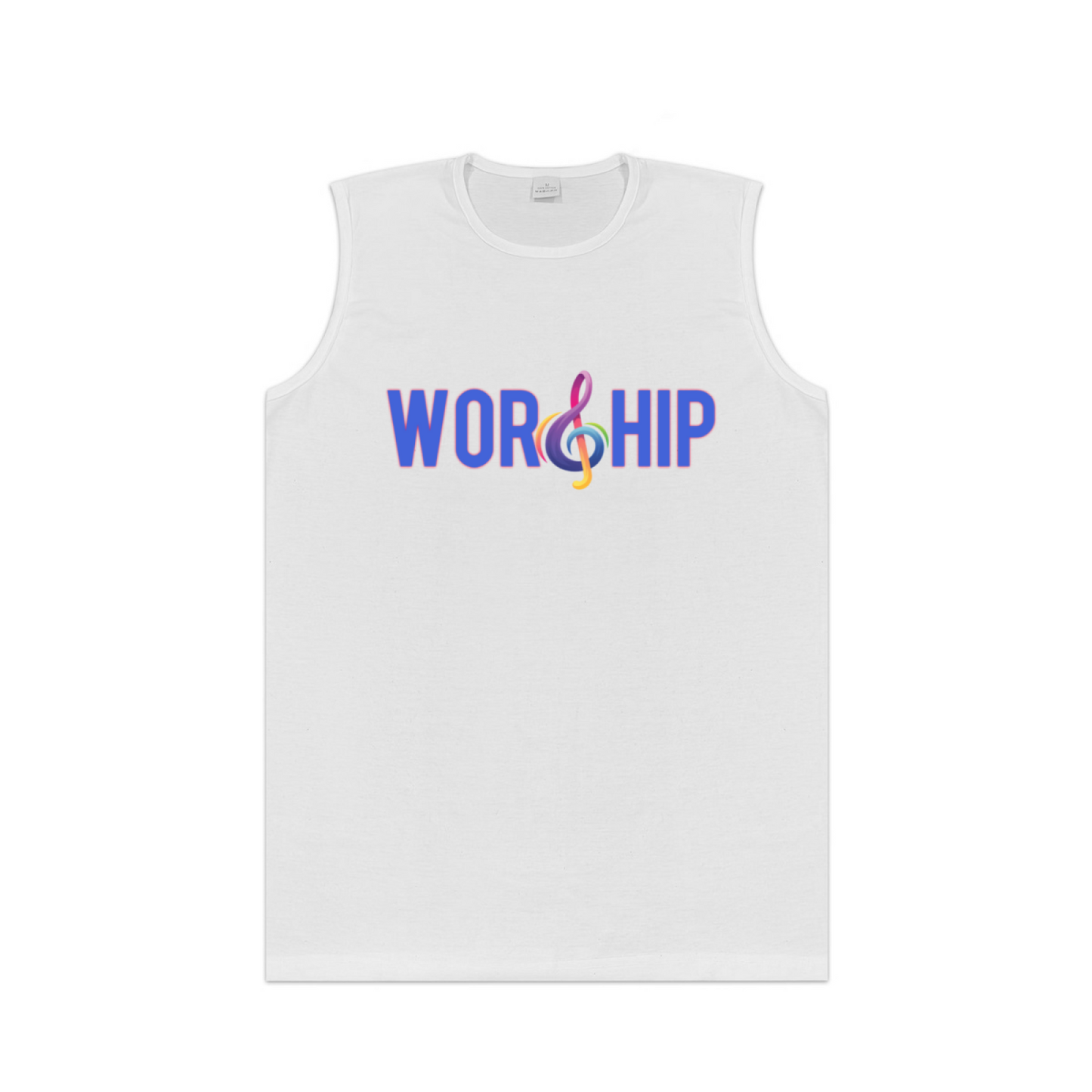 Worship Treble Clef Music Faith Mens Sleeveless Vest