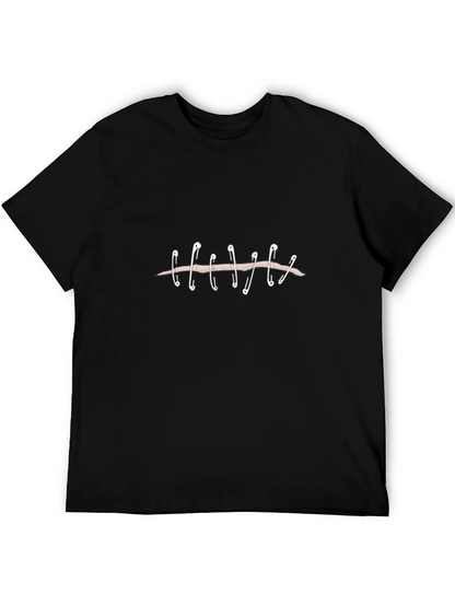 Safety Pin Stitches Graphic Tee